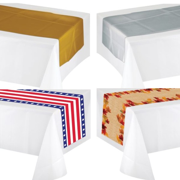 Lamentated Paper, Metallic & Non-Wooven Fabric Table Runners
